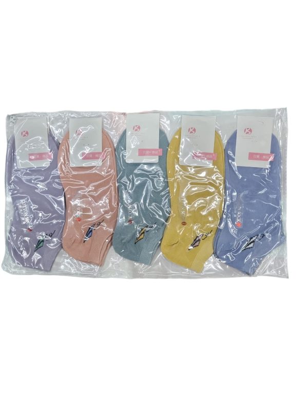 women cotton ankle socks plain (pack of 5)
