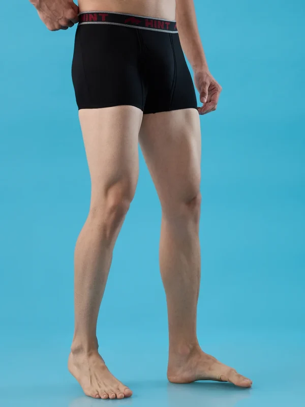 Macho Hint Plain Mini  Mini Mens Trunks with Breathable Cotton Fabric (Pack of 2)