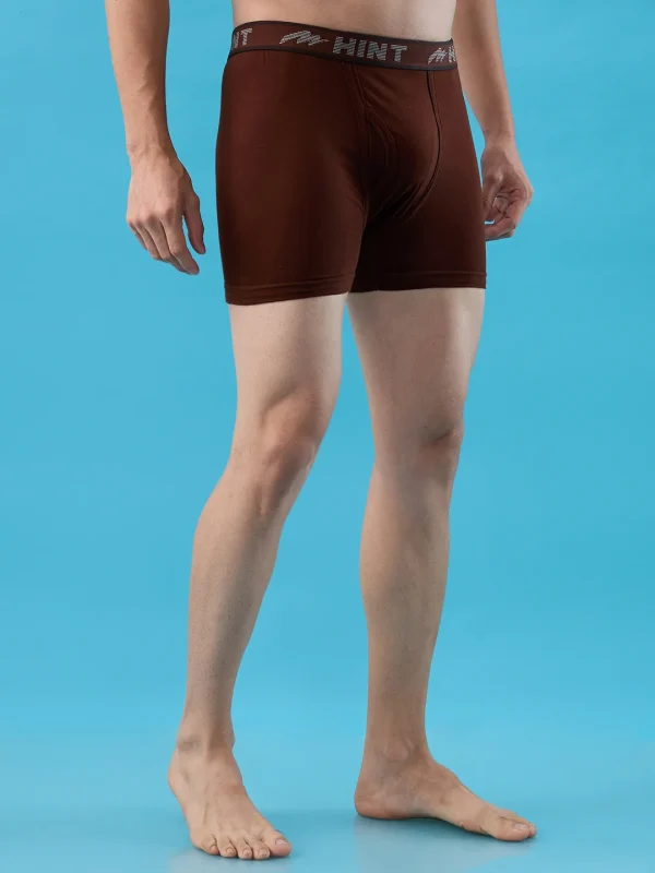 Macho Hint Plain Long Mens Trunks with Breathable Cotton Fabric (Pack of 2)