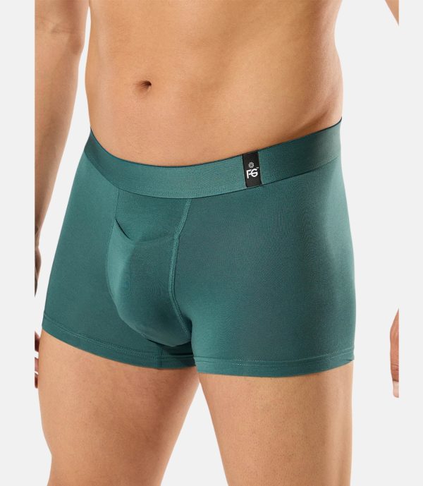 Men Tencel Lycra Micro Modal Mini Trunks Aqua FG-3010