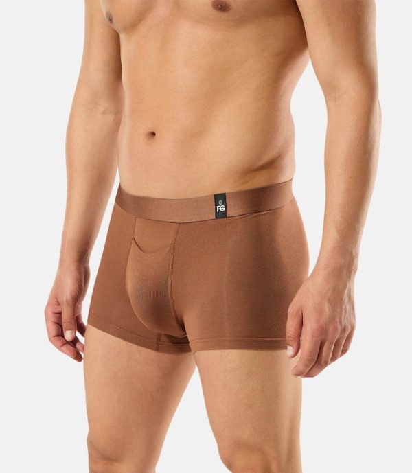 Men Tencel Lycra Micro Modal Mini Trunks Copper FG-3010