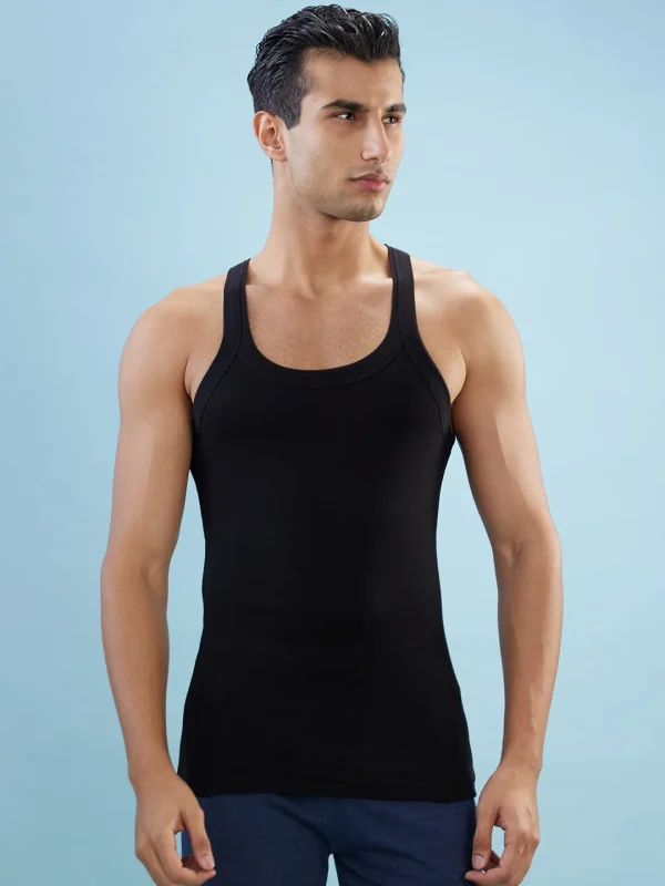 Macho Hint Mens Cotton Gym Vest with Soft, Breathable, Sleeveless Design (M-222)(Pack Of 2)