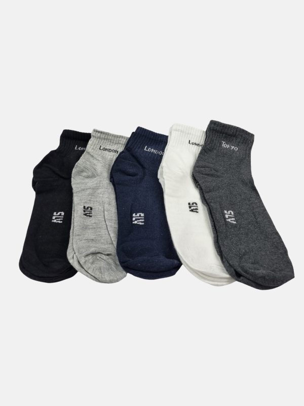 Mens Crew Length Socks - Soft Breathable Comfortable Everyday Wear Durable Fit Pack of 5