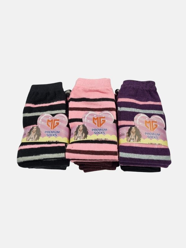 Womens Crew Length Socks Pack of 4 - Lightweight Soft Comfortable Daily Wear Socks