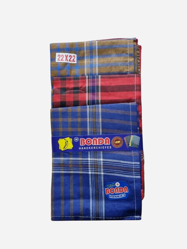 Pack Of 12 Cotton Handkerchief for Mens,  Full Face Cover, Soft, Skin-Friendly, Lightweight & Absorbent