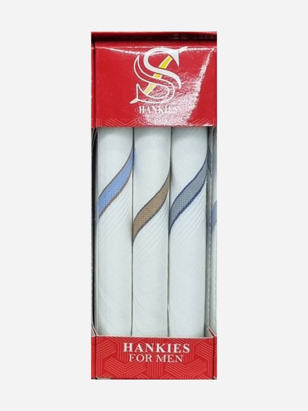 Cotton Handkerchief for Mens Soft Skin-Friendly Lightweight & Absorbent (Pack of 3)