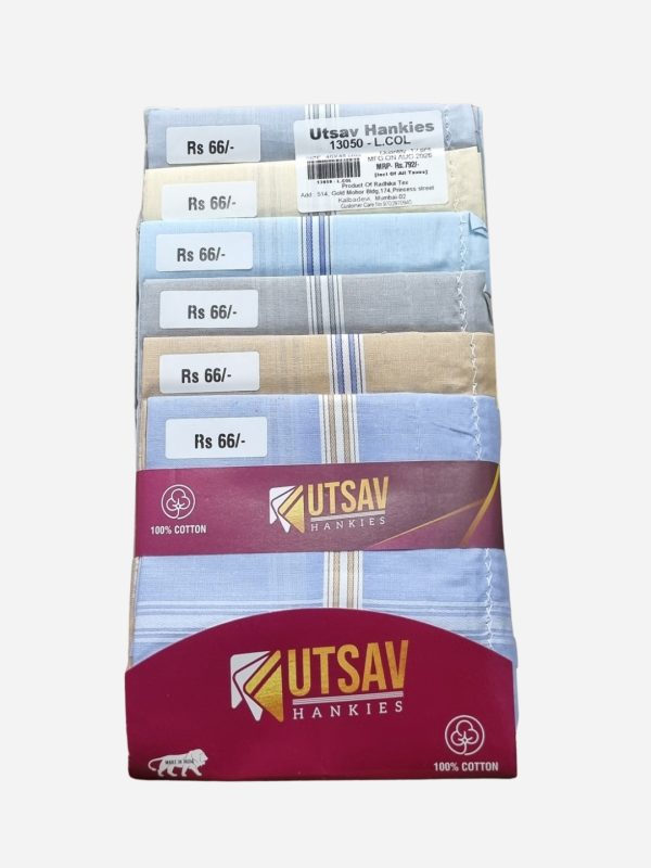 Mens Cotton Handkerchief - Pack of 12 Soft & Durable Hankies